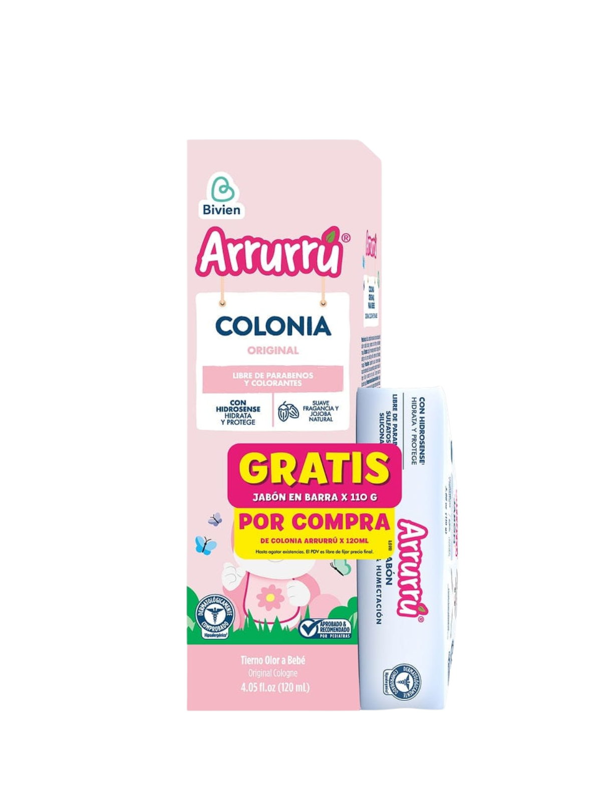 COLONIA ORIGINAL ROSADA X 120 + JABON ARRURRU