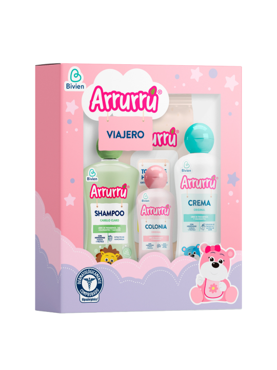 ESTUCHE VIAJERO ROSADO ARRURRU