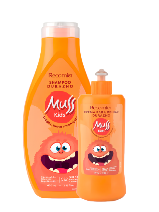 SHAMPO X 400 + CREMA MUSS KIDS DURAZNO P.E