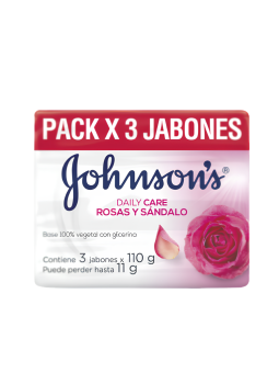 JABON ROSAS Y SANDALO X 3 JHONSON