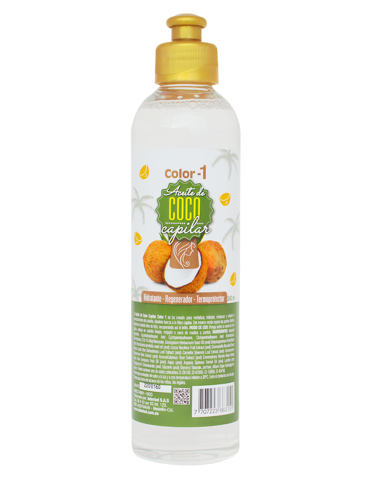 ACEITE CAPILAR COCO X 240 ML COLOR 1 INTERBEL