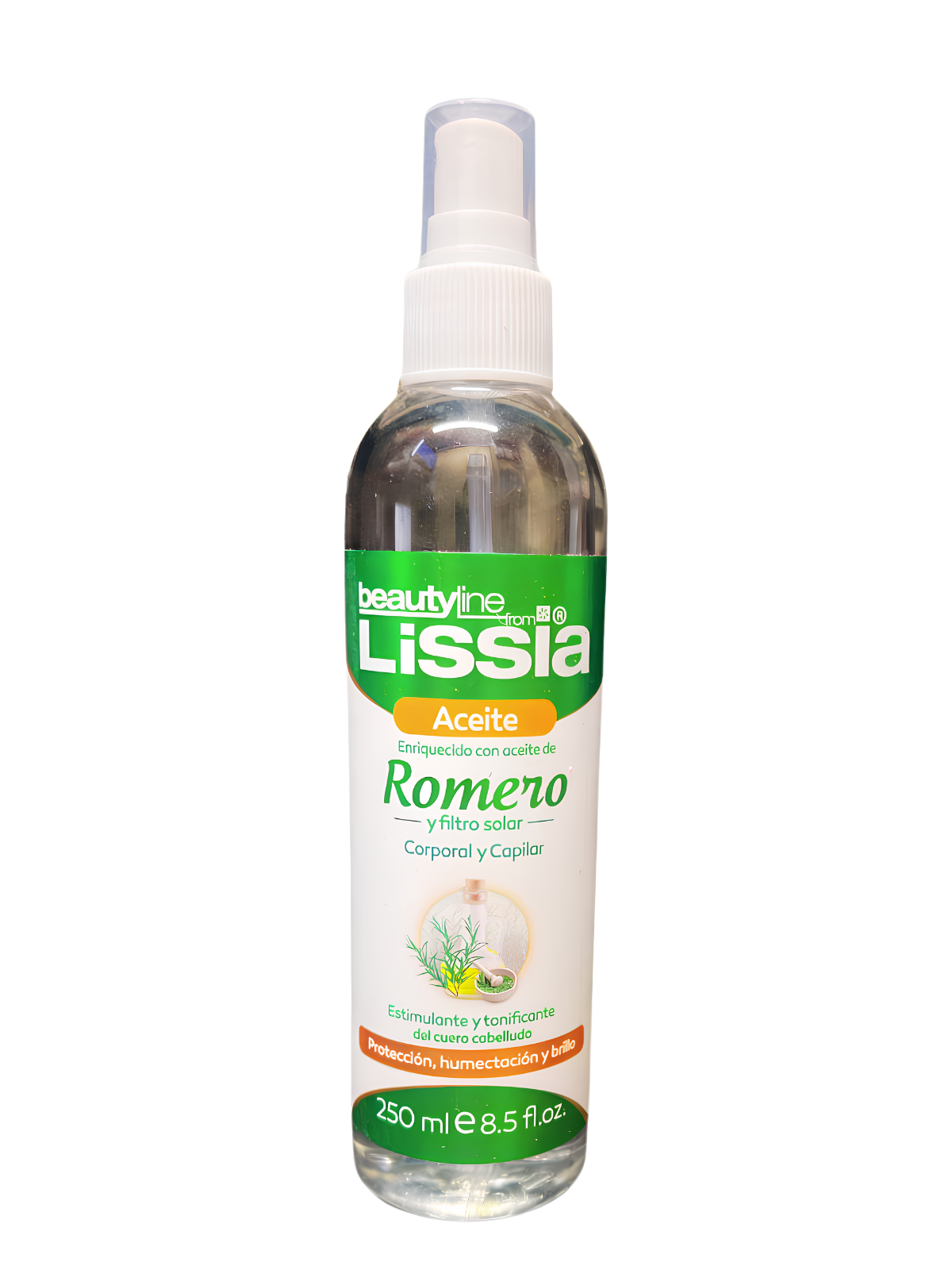 ACEITE CAPILAR Y CORPORAL ROMERO X 250 LISSIA