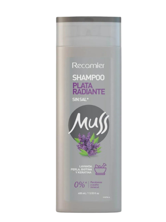 SHAMPO MUSS PLATA RADIANTE X 400 ML RECAMIER
