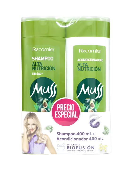 SHAMPO + ACOND X 400 ML MUSS NUTRICION P.E
