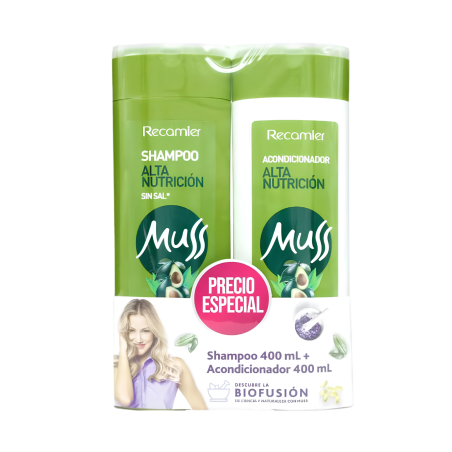 SHAMPO + ACOND X 400 ML MUSS NUTRICION P.E