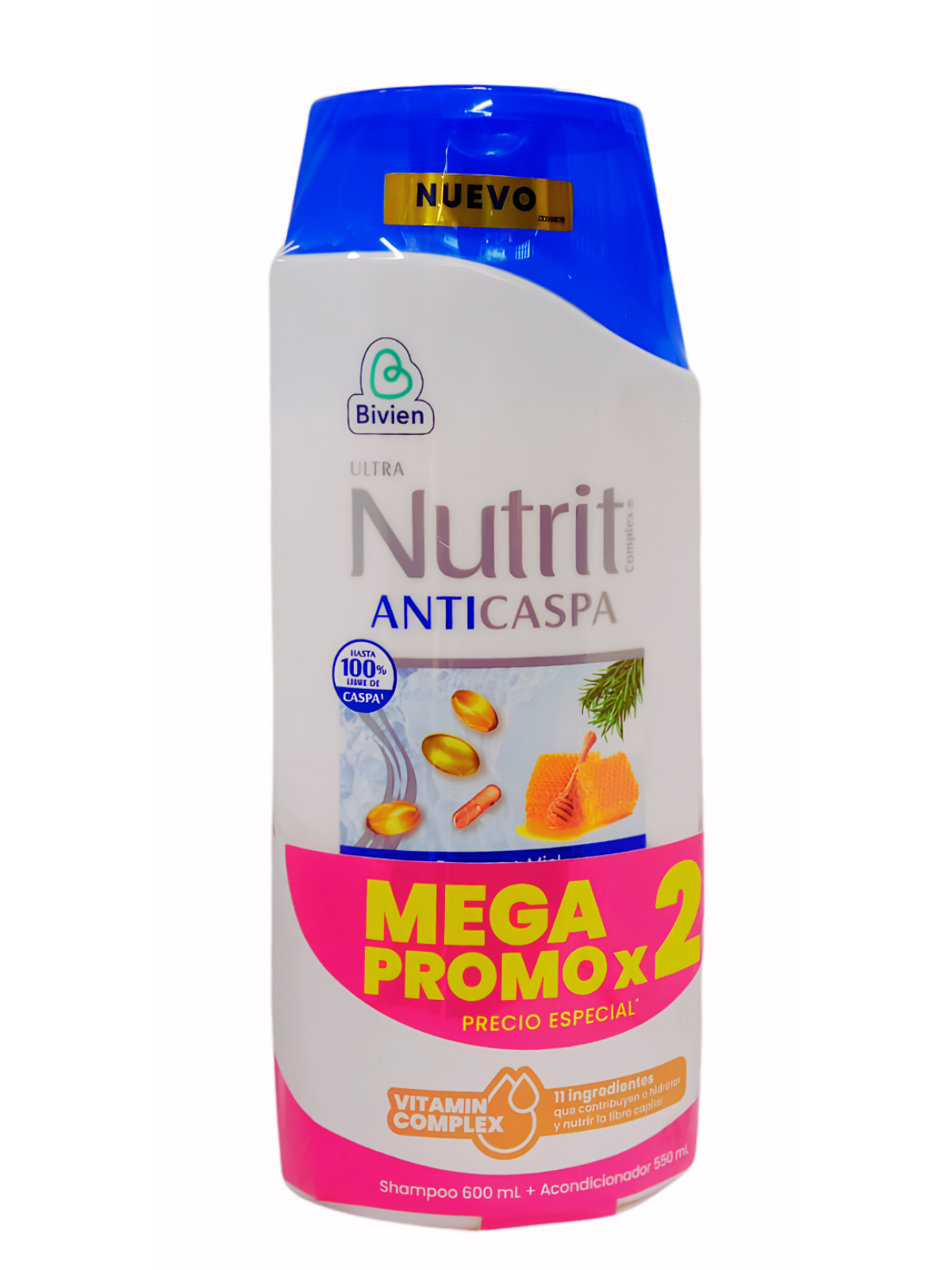 SHAMPO + ACOND CASPA X 600 NUTRIT