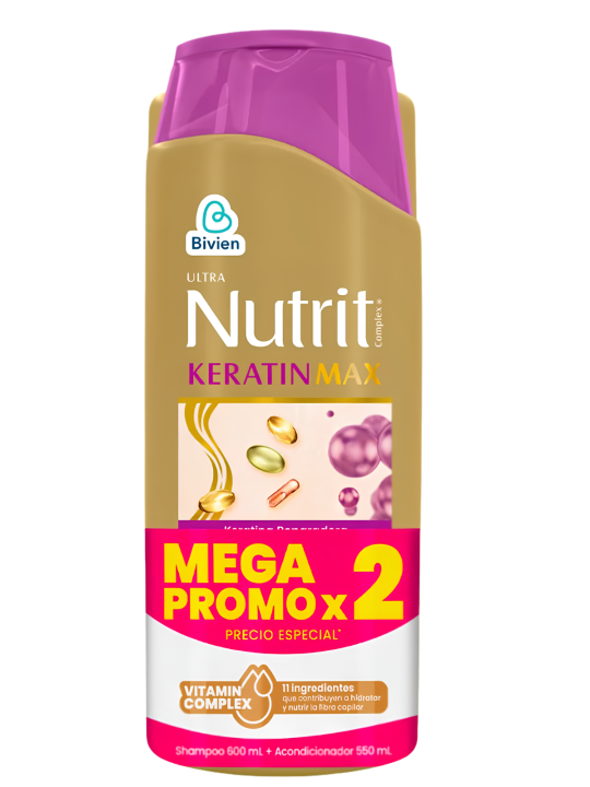 SHAMPO + ACOND KERATIN MAX X 550 NUTRIT