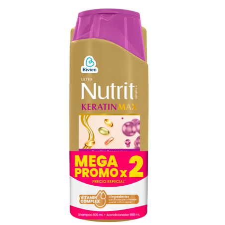 SHAMPO + ACOND KERATIN MAX X 550 NUTRIT
