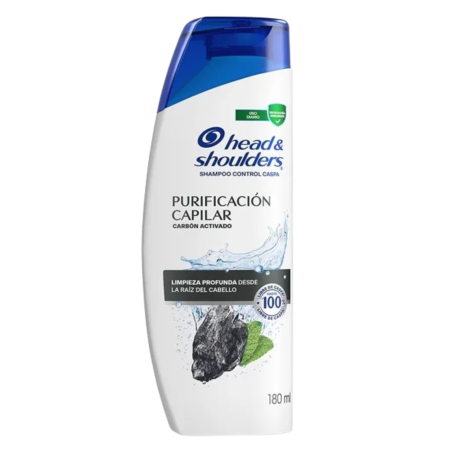 SHAMPO H&S PURIFICACION CARBON ACTIVADO X 180 ML