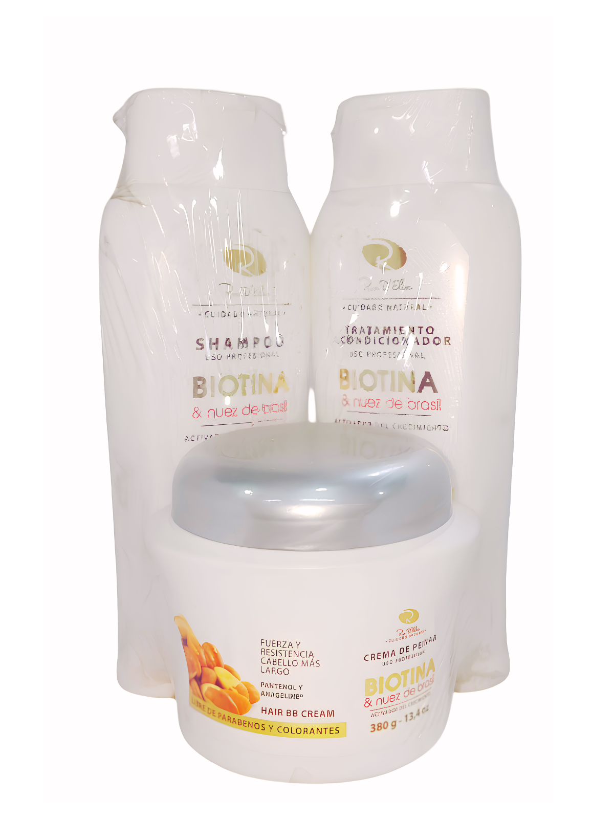 KIT BIOTINA Y NUEZ SHAMPO+TTO+CREMA PEINAR ROSS D ELEN