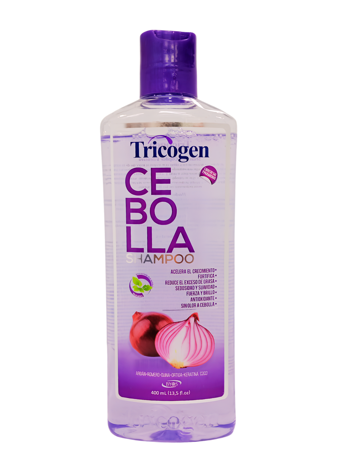 SHAMPO CEBOLLA TRANSPARENTE X 400 ML TRICOGEN BYOS