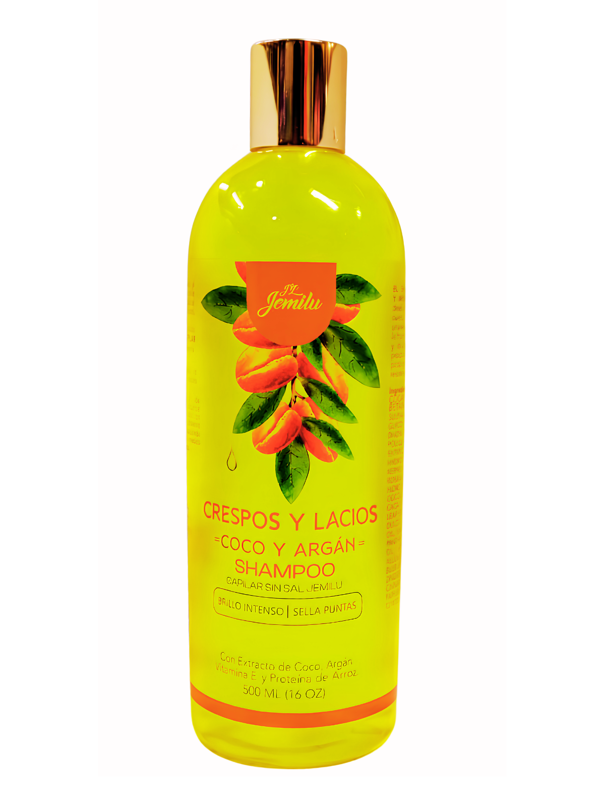 SHAMPO DORADO COCO Y ARGAN HIDRATACION PROFUNDA X 500 ML JEMILU