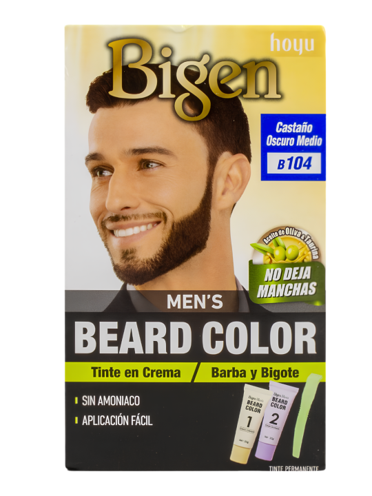 TINTE BARBA Y BIGOTE 104 CASTAÑO OSCURO MEDIO BIGEN