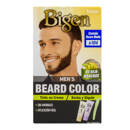 TINTE BARBA Y BIGOTE 104 CASTAÑO OSCURO MEDIO BIGEN