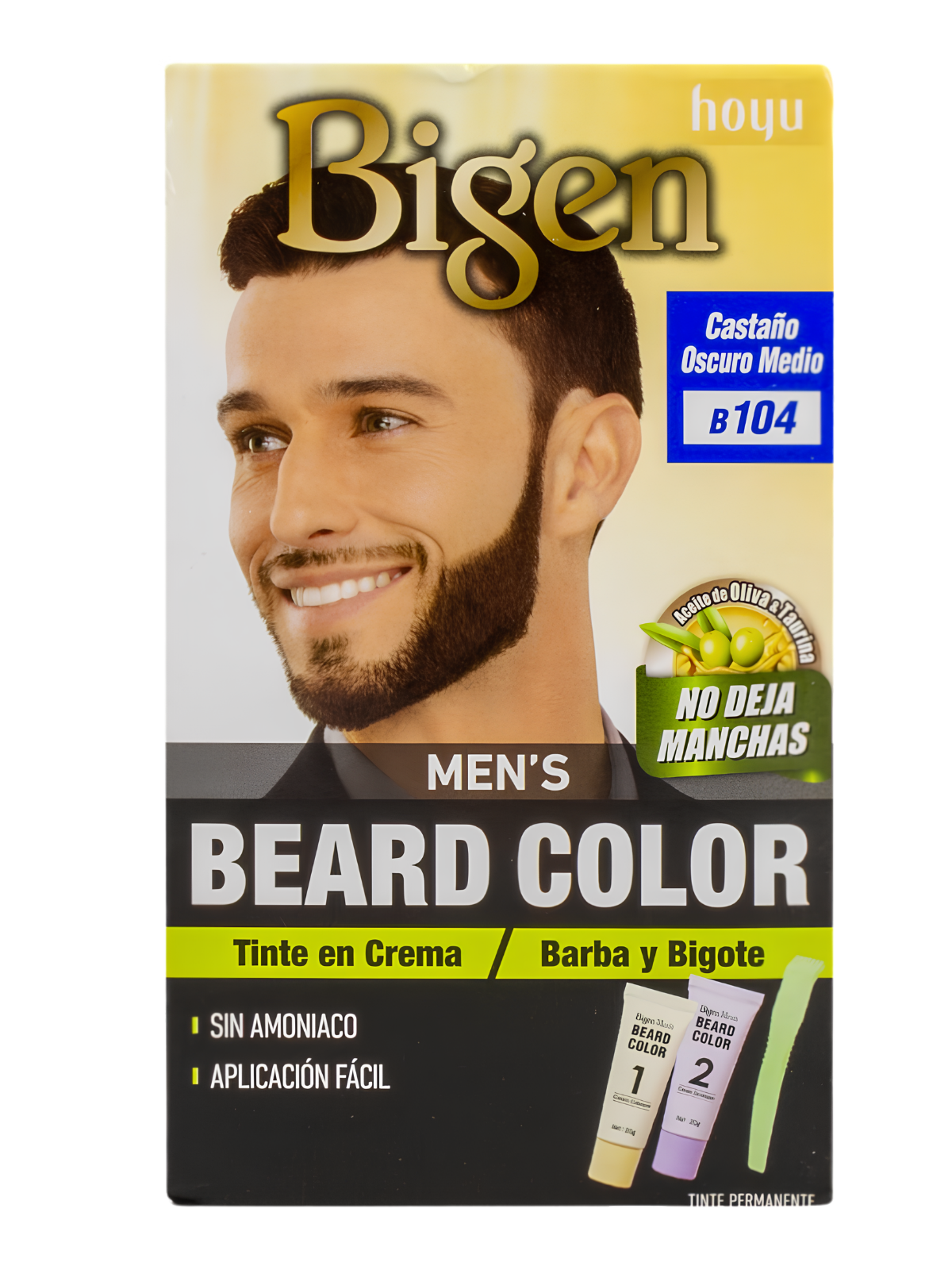 TINTE BARBA Y BIGOTE 104 CASTAÑO OSCURO MEDIO BIGEN
