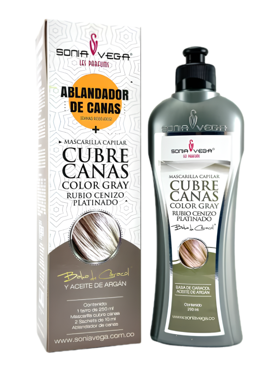 CUBRE CANAS RUBIO CENIZO PLATINADO X 250 ML SONIA VEGA