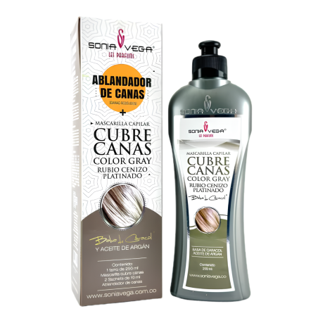 CUBRE CANAS RUBIO CENIZO PLATINADO X 250 ML SONIA VEGA