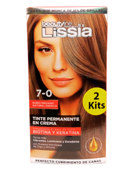 TINTE X 2 TUBOS 7.0 LISSIA
