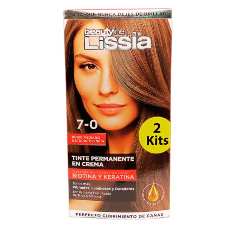 TINTE X 2 TUBOS 7.0 LISSIA