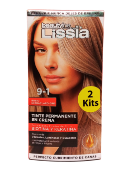 TINTE X 2 TUBOS 9.1 LISSIA