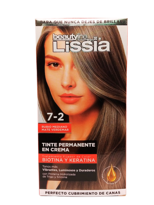 TINTE X 2 TUBOS 7.2 LISSIA