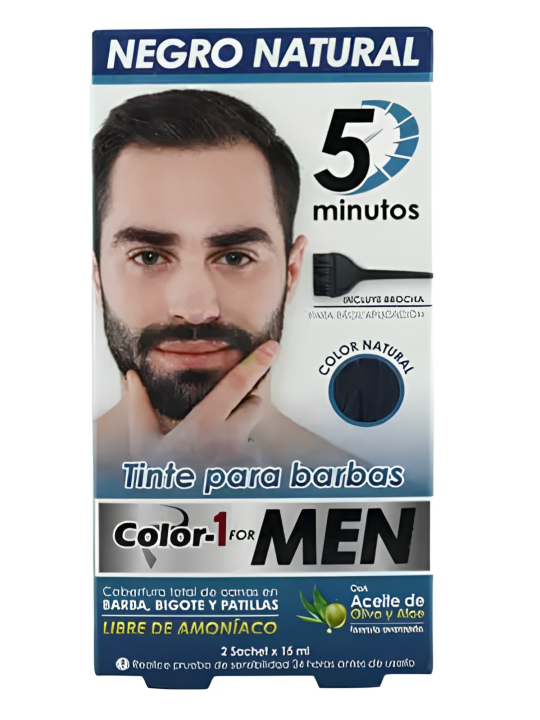 TINTE BARBAS FOR MEN COLOR 1 INTERBEL