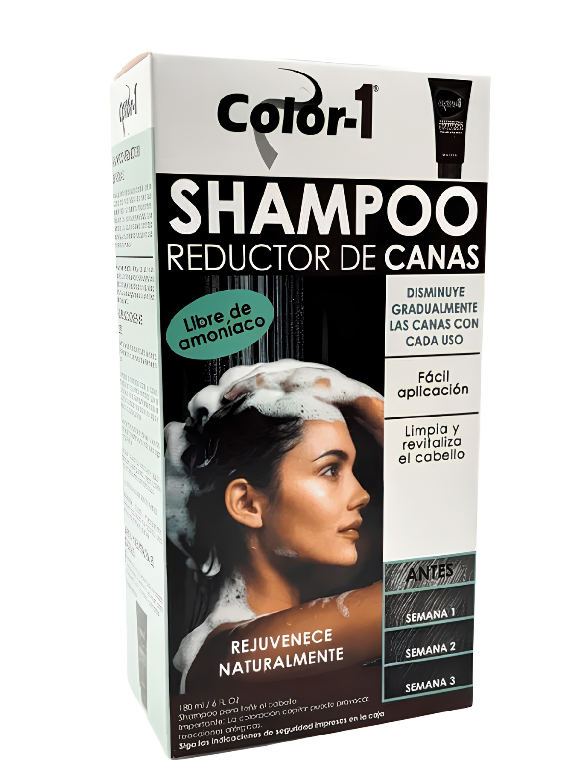 SHAMPO REDUCTOR DE CANAS MUJER COLOR 1