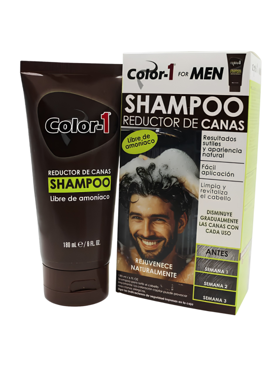 SHAMPO REDUCTOR DE CANAS HOMBRE COLOR 1