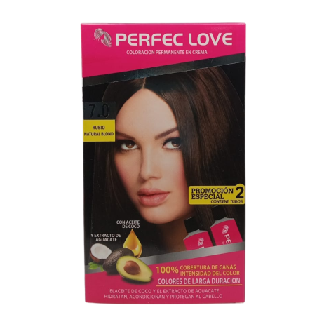 TINTE PERFEC LOVE X 2 TUBOS 7.0