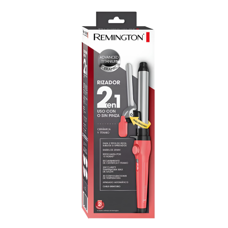 PINZA ROJA 2 EN 1 TITANIO CI5225CL B1834 REMINGTON CBIA