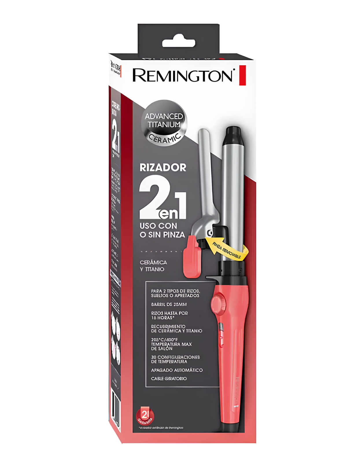 PINZA ROJA 2 EN 1 TITANIO CI5225CL B1834 REMINGTON CBIA