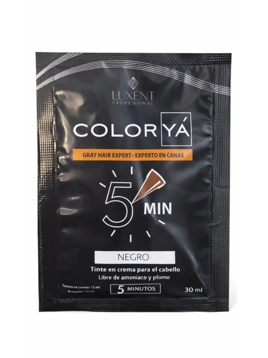TINTE COLOR YA NEGRO SOBRE X 25 ML LUXENT