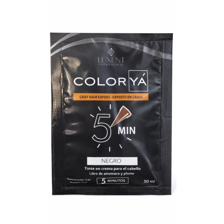 TINTE COLOR YA NEGRO SOBRE X 25 ML LUXENT