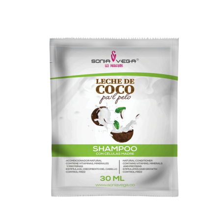SHAMPO LECHE DE COCO SOBRE X 30 ML SONIA VEGA 28002