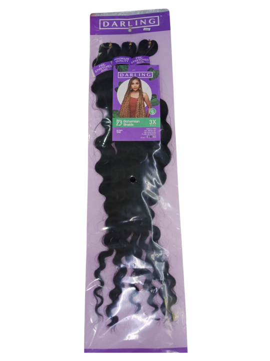 DARLING BOHEMIAN BRAIDS 3X # 1B 52"