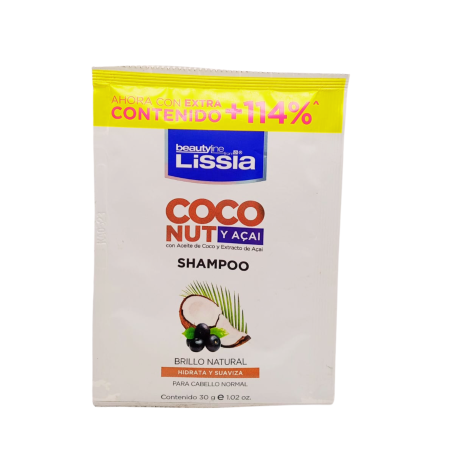 SHAMPO COCO Y ACAI SOBRE X 30 ML LISSIA