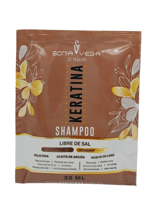 SHAMPO KERATINA SOBRE X 30 ML SONIA VEGA