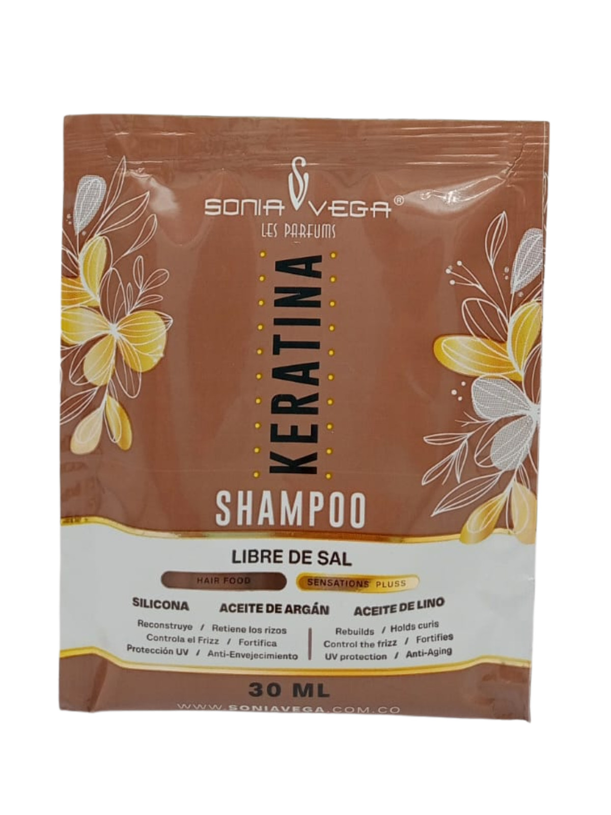 SHAMPO KERATINA SOBRE X 30 ML SONIA VEGA