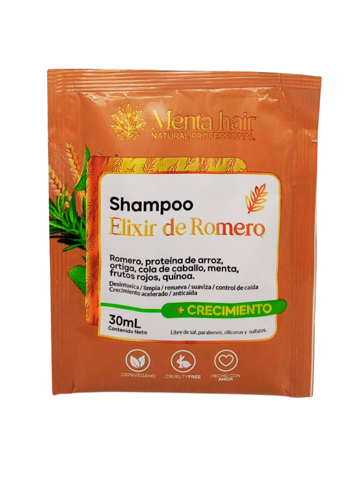 SHAMPO ELIXIR DE ROMERO SOBRE X 30 ML MENTA