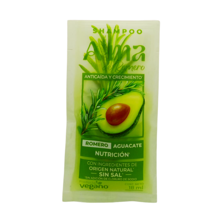 SHAMPO AGUACATE SOBRE X 18 ML ALMA DE ROMERO