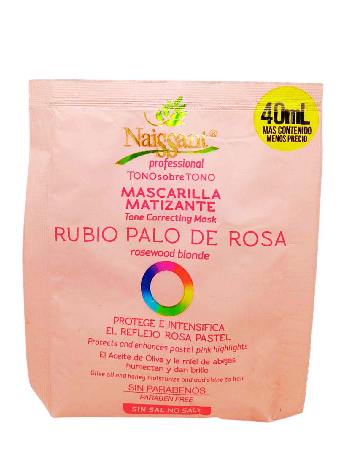 MASK RUBIO PALO DE ROSA SOBRE X 40 ML NAISSANT