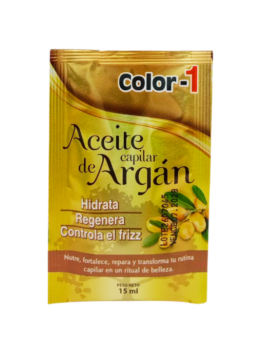 ACEITE DE ARGAN SOBRE X 15 ML COLOR 1 INTERBEL