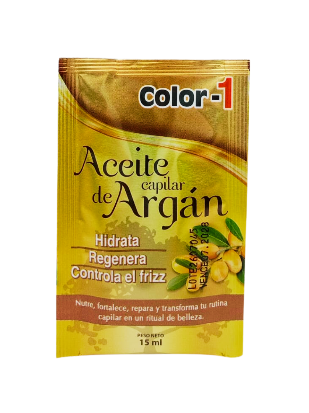 ACEITE DE ARGAN SOBRE X 15 ML COLOR 1 INTERBEL