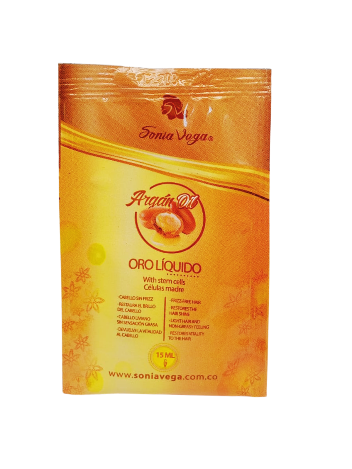 SILICONA ACEITE DE ARGAN ORO LIQUIDO SOBRE X 15 ML SONIA VEGA