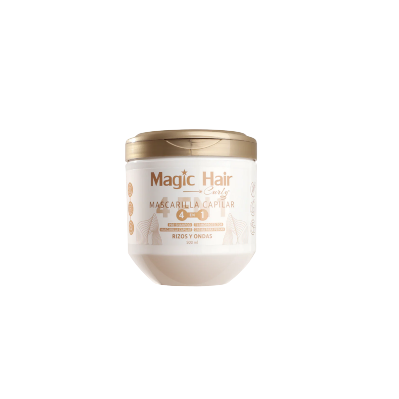 MASK CAPILAR 4 EN 1 RIZOS Y ONDAS X 500 ML MAGIC HAIR