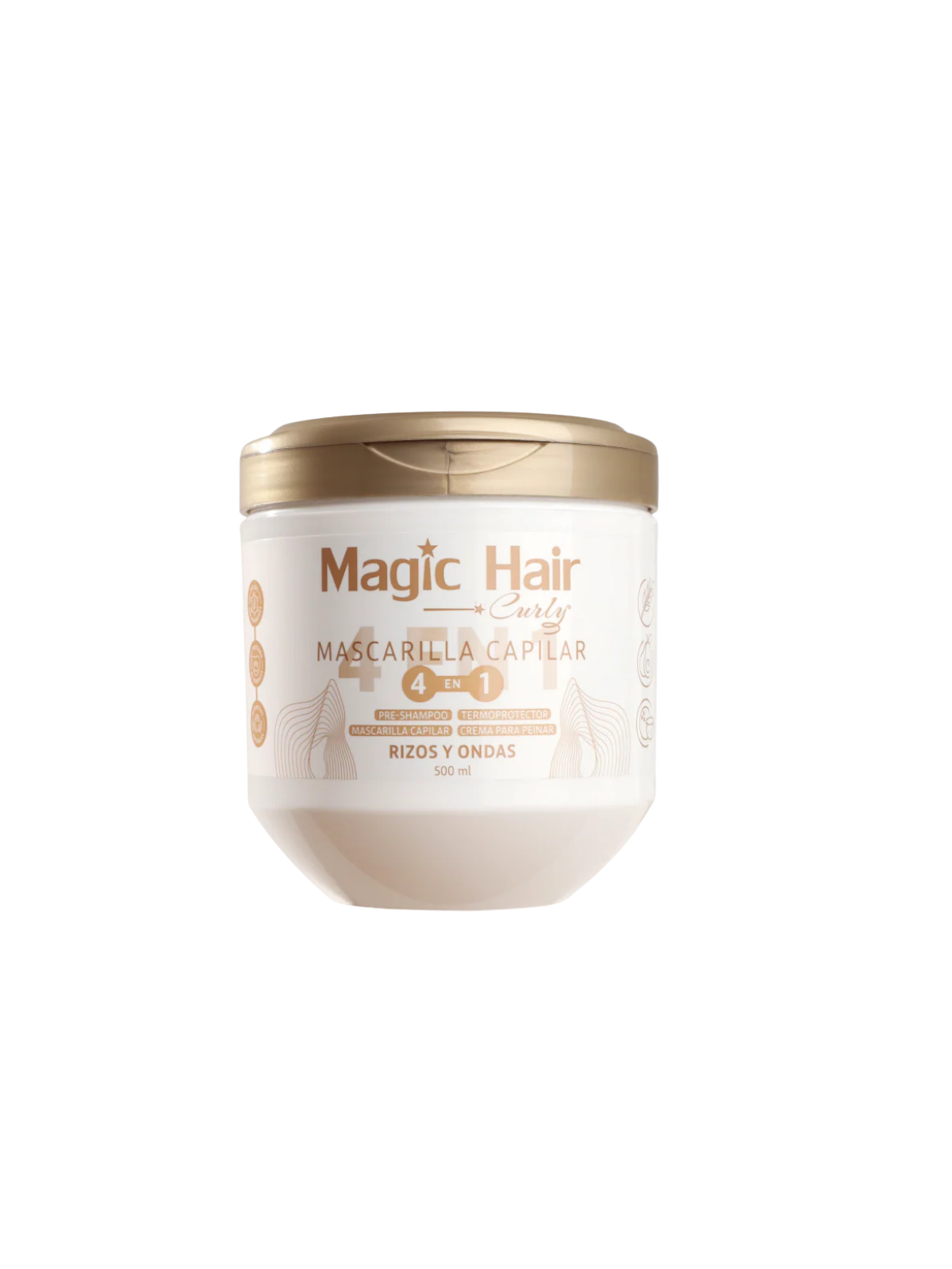 MASK CAPILAR 4 EN 1 RIZOS Y ONDAS X 500 ML MAGIC HAIR