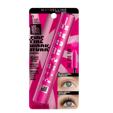 PESTAÑINA FIRE WORK 801 VERY BLACK MAYBELLINE