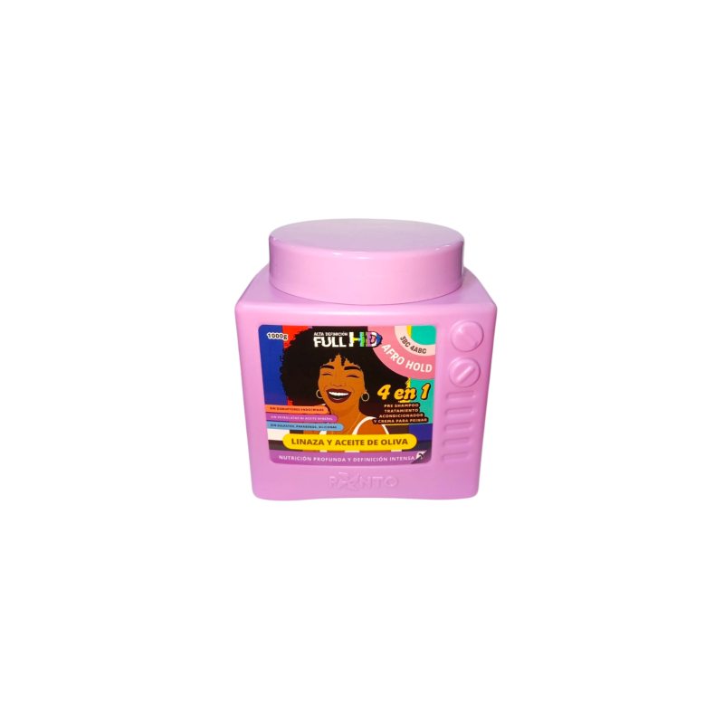 TTO HD 4 EN 1 AFRO HOLD LINAZA Y ACEITE DE OLIVA X 1000 PONTO