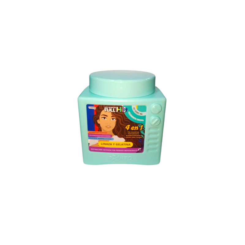 TTO HD 4 EN 1 FELIZMENTE CRESPA LINAZA Y GELATINA X 1000 PONTO