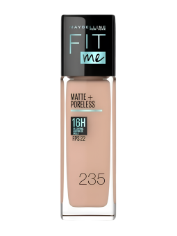 BASE FIT ME MATE + PORELESS 235 PIEL GRASA X 30 ML MAYBELLINE LOREAL